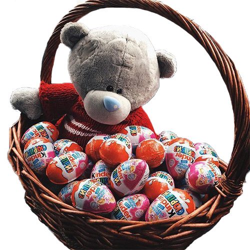 Фото товара Корзина "Мишка в шоколаде" в Днепре