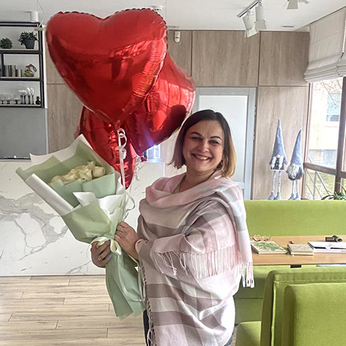 Фото товара Шарики фольгированные в форме сердца поштучно в Днепре