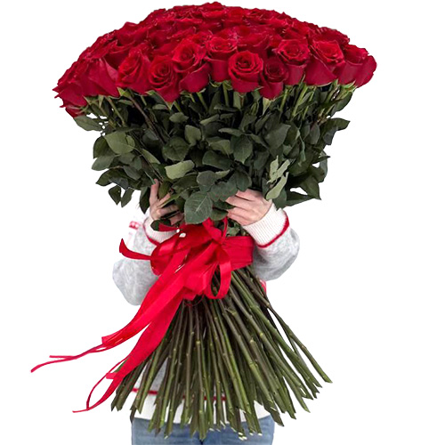 Фото товара 101 троянда "Фрідом" метрова в Днепре