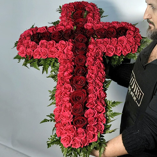 Фото товара Икебана "Алый крест" в Днепре